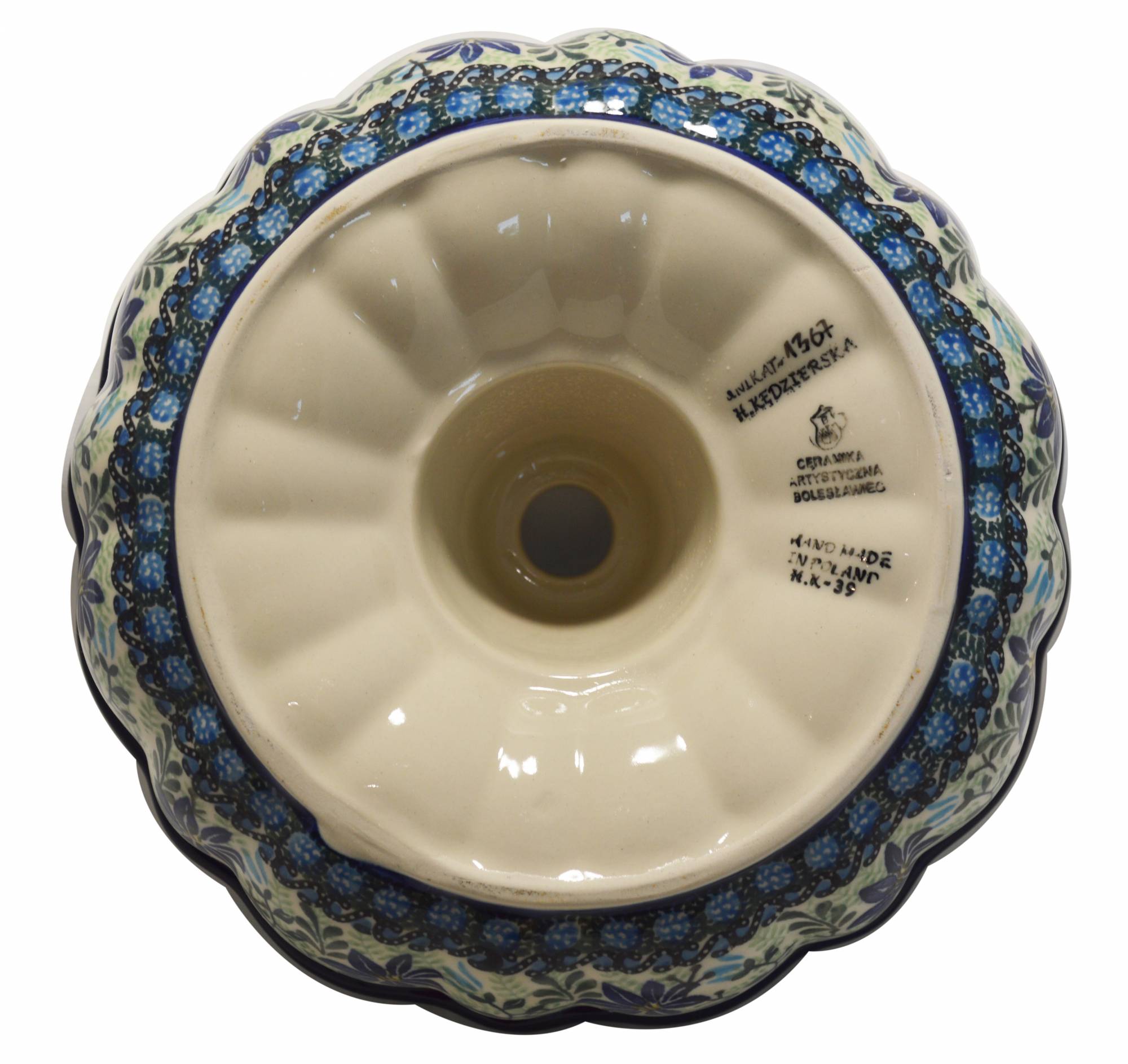 Best Rare Gorgeous Glazed Ceramic Pottery Bundt Cake Pan W/lid~blue & White  Floral for sale in Lake Elsinore, California for 2024